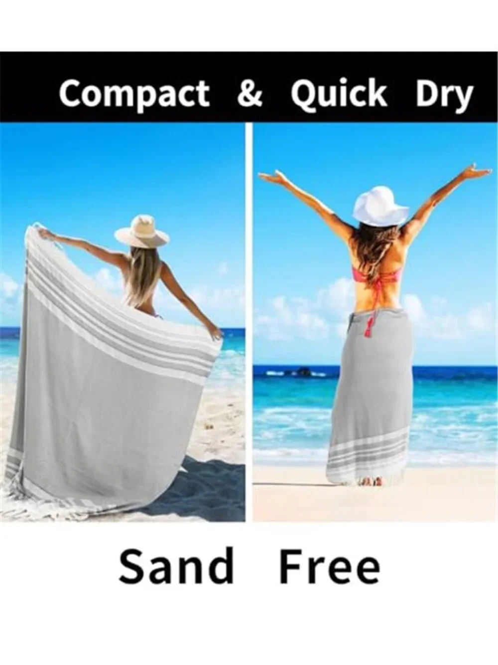 Extra Large Turkish Beach Towel Blanket Picnic Camping Mat Oversized Teal Serape